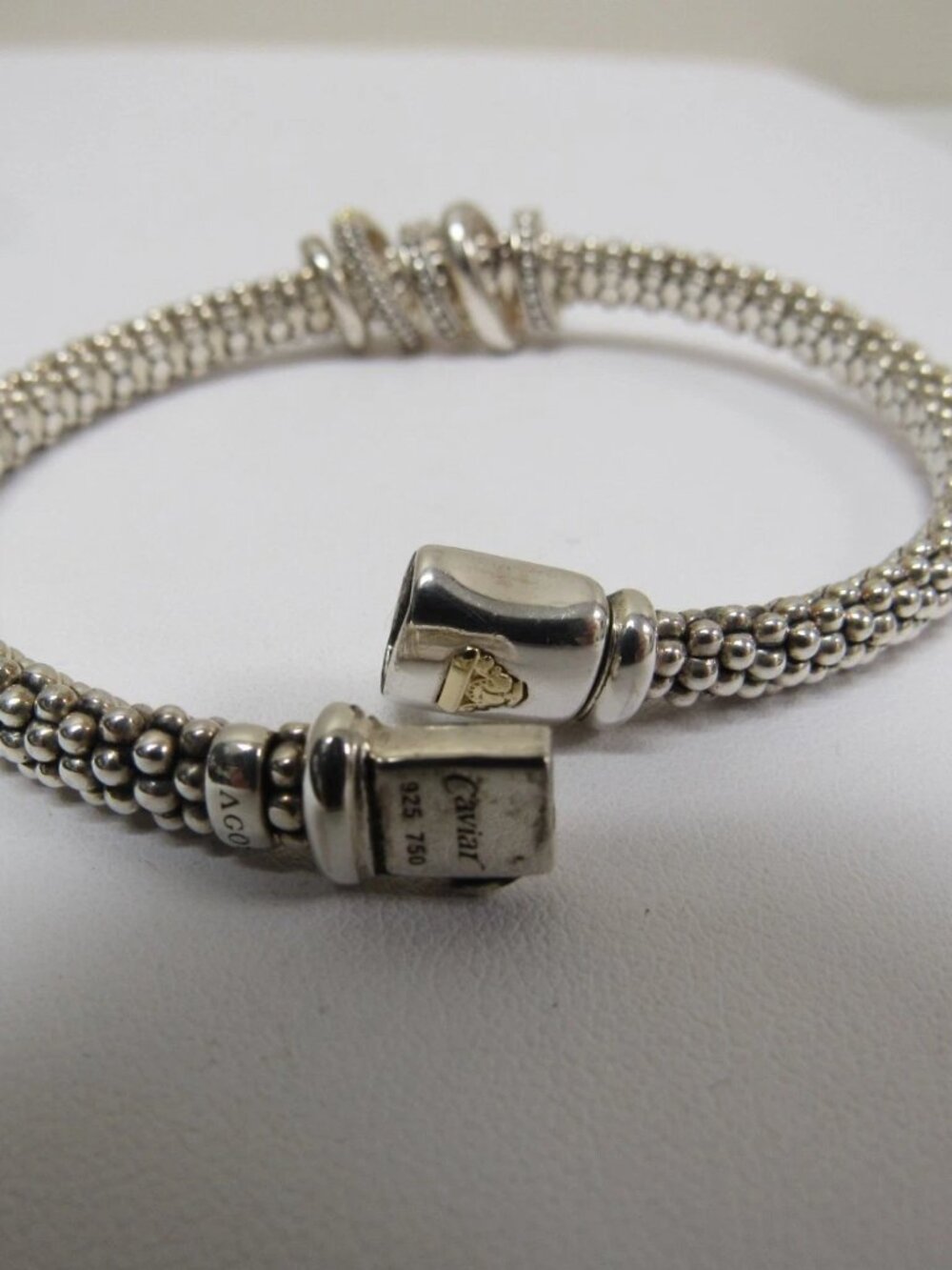Lagos 5 Ring Diamond Caviar Bracelet | 6mm - Picture 7 of 7